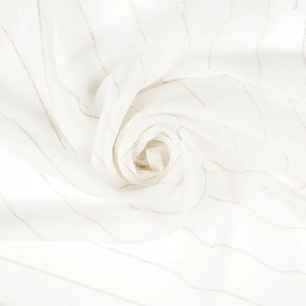 фото Тюль «полосы» 280 см цвет белый без бренда