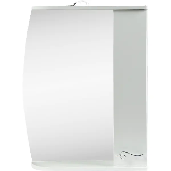 фото Шкаф зеркальный подвесной «венеция» с подсветкой 60 см цвет белый без бренда