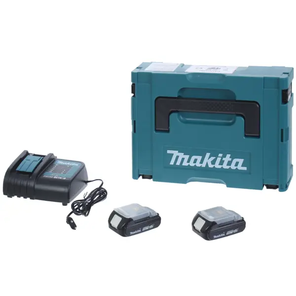 Набор 2 аккумулятора и зарядное устройство Makita 197143-8, 18 В Li-ion 2x1.5 Ач интеллектуальное зарядное устройство вымпел 56 зу емкость батареи 240 а ч