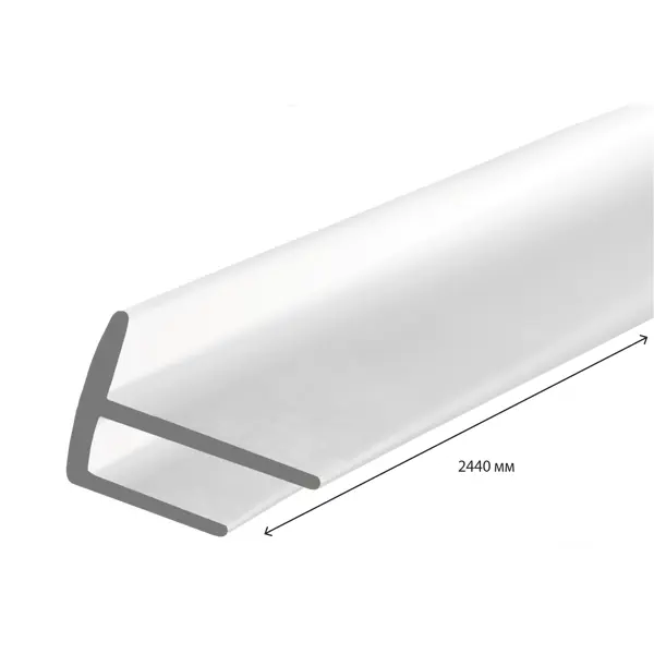 Угол ПВХ наружный 2440 мм, цвет белый угол наружный для фасадных панелей döcke кешью