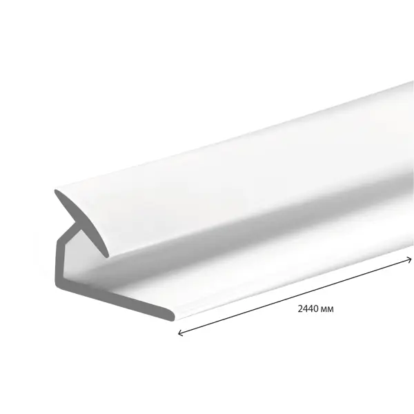 Угол ПВХ внутренний 2440 мм для панелей 3 мм цвет белый демосистема настольная на 10 серых панелей а4 brauberg со струбциной