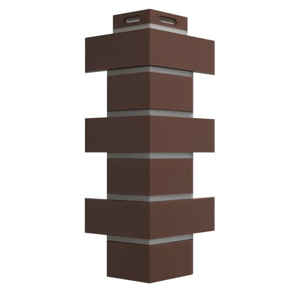 Угол наружный Docke Кирпич гладкий цвет тёмно-коричневый угол наружный docke камень крупный 406x19 5 мм темно коричневый