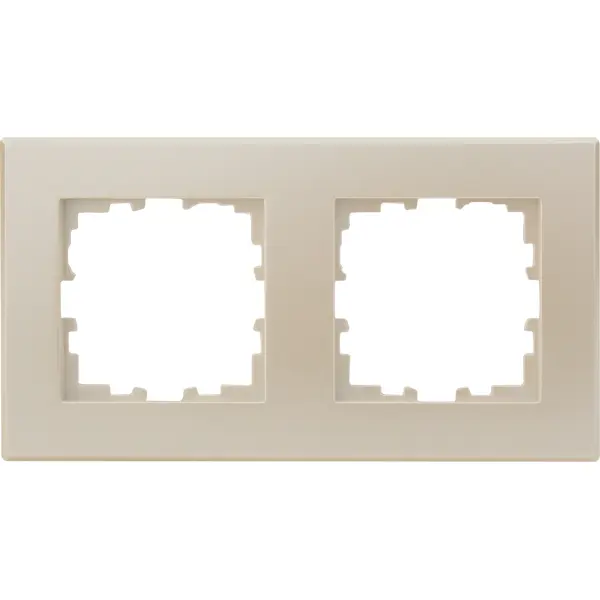 Рамка для розеток и выключателей Lexman Виктория плоская 2 поста цвет жемчужно-белый рамка для розеток и выключателей lexman lilian modern 5 постов белый