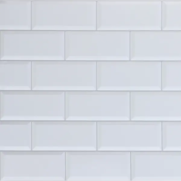 Листовая панель ПВХ 966x484x3 мм Плитка белая 0.47 м² плитка потолочная штампованная полистирол белая format 719 50 x 50 см 2 м²