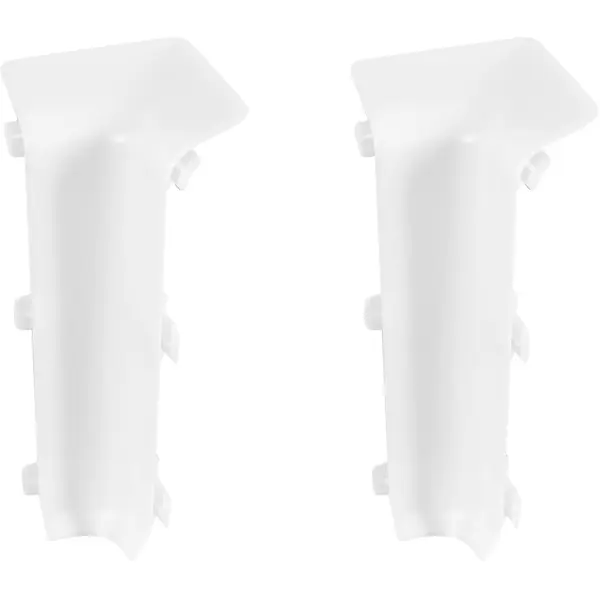 Угол для плинтуса внутренний «Белый» 80 мм, 2 шт. крепеж для плинтуса ideal