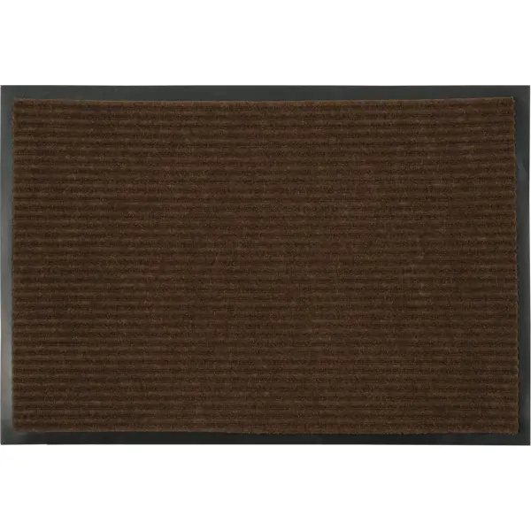 Коврик Start 60х90 см полипропилен цвет коричневый коврик грязезащитный 60х90 см прямоугольный резина с ковролином ребристый