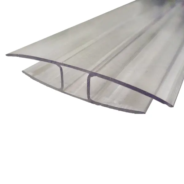 Профиль соединительный неразъёмный 6 мм x 3 м, цвет прозрачный козырек из поликарбоната практичный м1025 прозрачный