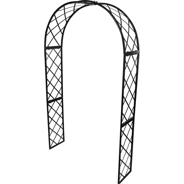 Арка садовая «Готика», 232х125х35 см, сталь, цвет чёрный ограждение арка 240x26 см белый