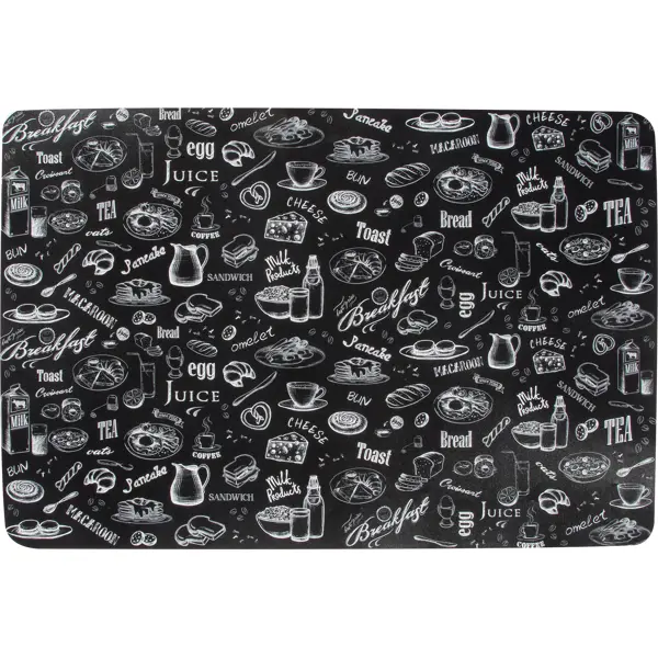 фото Салфетка-скатерть завтрак 60х90 см прямоугольная пвх цвет чёрный без бренда