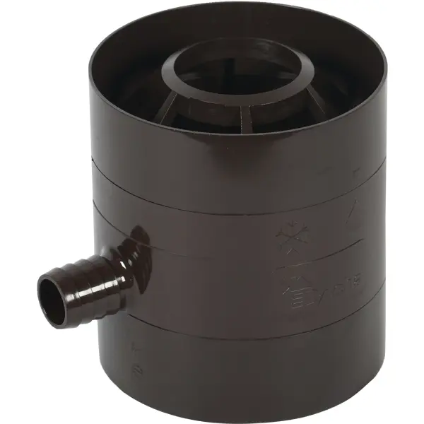 Водосборник Dacha 80 мм коричневый пластиковый поплавковый клапан для бочки емкости профитт