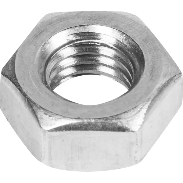 Гайка шестигранная М10, DIN 934, нержавеющая сталь, 5 шт. ключ рожковый bartex 24х27 мм хромированный зеркальный crv сталь