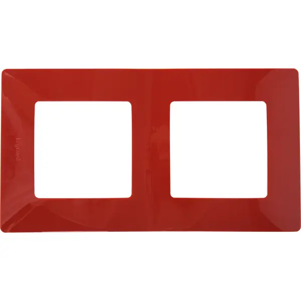 Рамка для розеток и выключателей Legrand Etika 2 поста, цвет красный рамка для розеток и выключателей legrand etika 3 поста алюминий