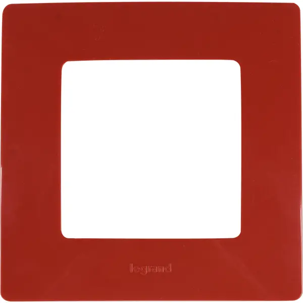 Рамка для розеток и выключателей Legrand Etika 1 пост, цвет красный рамка legrand etika 1 пост white 672501
