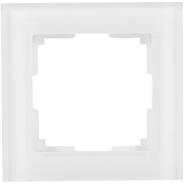 Рамка для розеток и выключателей Werkel Favorit 1 пост стекло цвет белый рамка для двойных розеток werkel stark белый