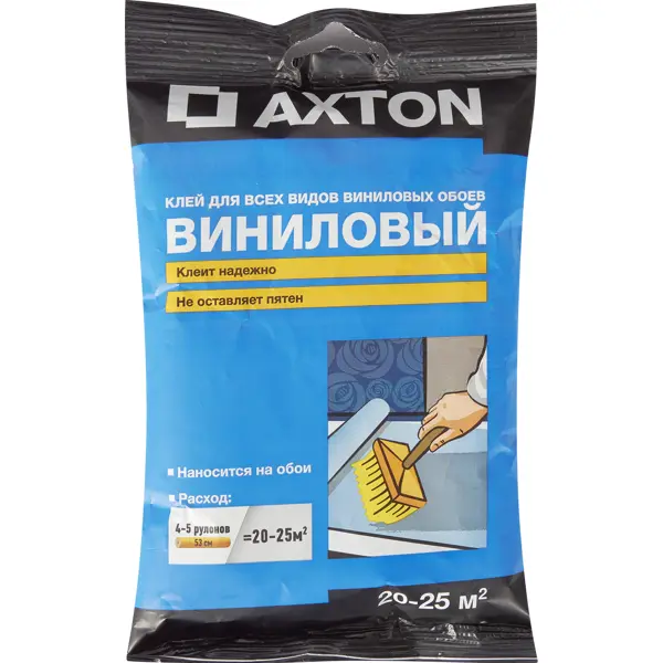 Клей для виниловых обоев Axton 25 м² клей для тяжелых обоев усиленный готовый axton 30 м²