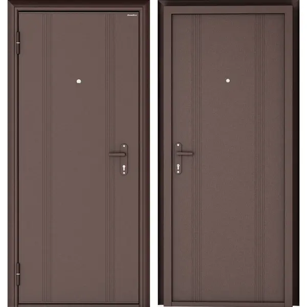 Дверь входная металлическая Doorhan Эко 880 мм левая цвет антик медь канистра для топлива россия 53142 металлическая толщина стенок 0 8 мм 20 литров