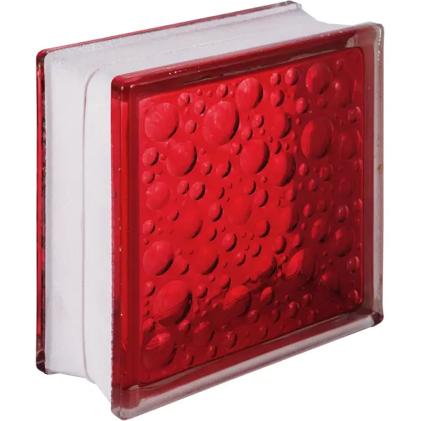Стеклоблок Богема Савона цвет ярко-рубиновый стеклоблок волна ярко бирюзовый полуматовый
