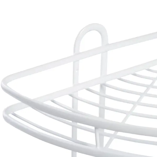 фото Полка для ванной swensa termo swr-1003 двухъярусная угловая металл цвет белый
