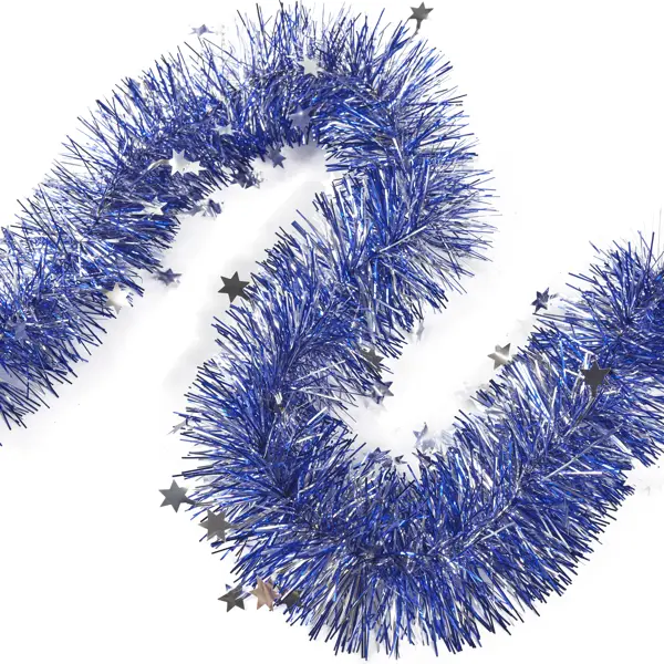 фото Мишура «звёздочка», 100 см, цвет синий царь елка