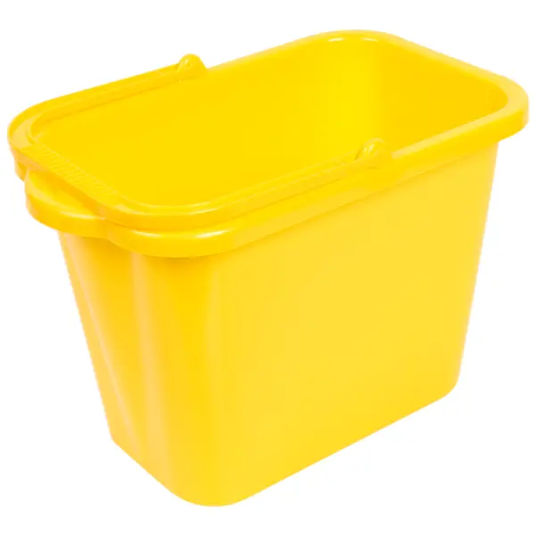Ведро прямоугольное 9.5 л пластик цвет жёлтый прямоугольное ведро осколпласт
