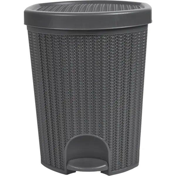 Контейнер для мусора Idea Вязание 18 л цвет черный контейнер для мусора idea вязание 18 л серый