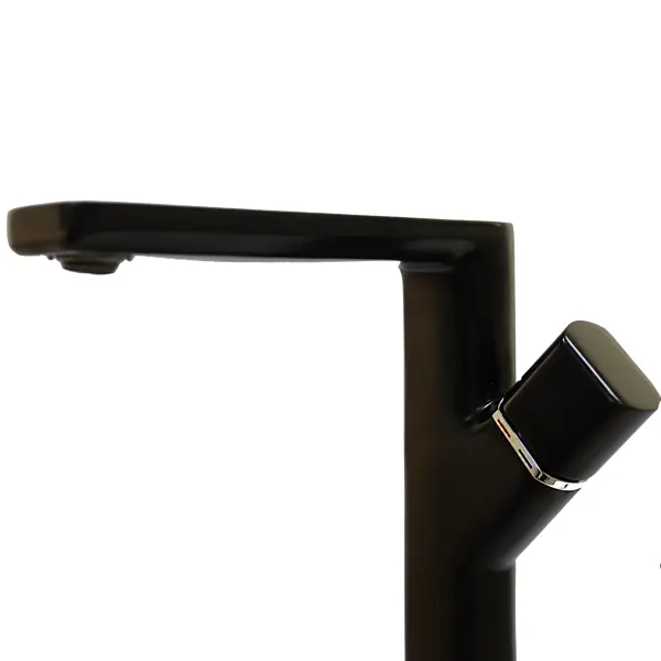 фото Смеситель для раковины sensea neo однорычажный с высоким изливом цвет чёрный