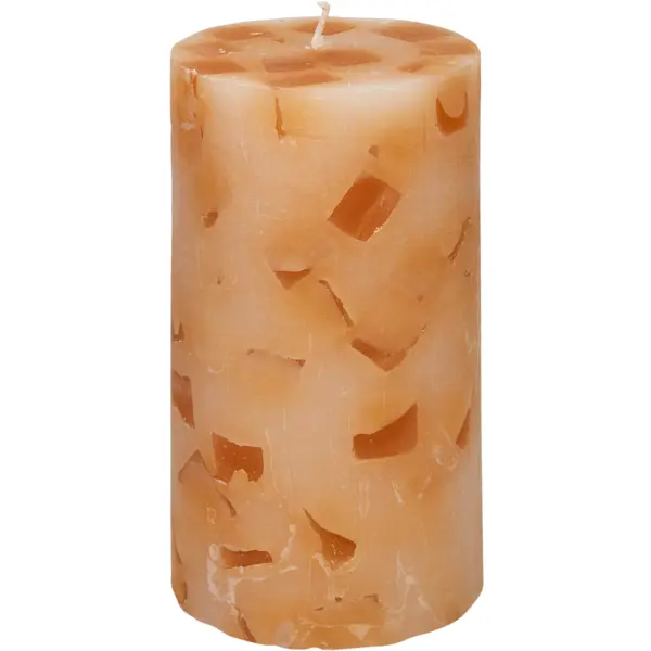 Свеча-столбик «Меланж», 7x13 см, цвет сандал свеча столбик ароматизированная 12х5 6 см сандал