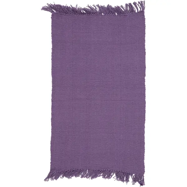 Коврик хлопок Inspire Basic Purple 50х80 см цвет фиолетовый коврик декоративный нейлон кристалл 50x80 см фиолетовый