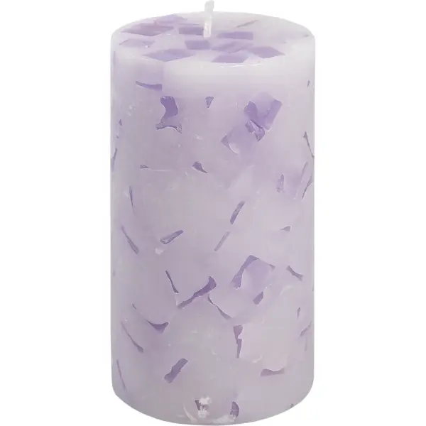 Свеча-столбик «Меланж», 7x13 см, аромат лаванда свеча ароматизированная в гипсе лаванда фиолетовая 6 см