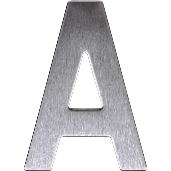 Буква «А» самоклеящаяся 95х62 мм нержавеющая сталь цвет серебро аля кляксич и буква а