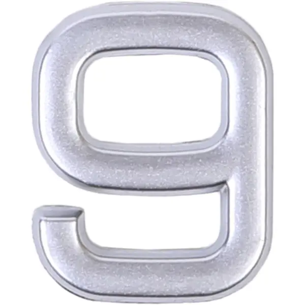 Цифра «9» самоклеящаяся 40х32 мм пластик цвет матовое серебро бусины для творчества пластик русские буквы на кубике белые набор 20 гр 1х1 см