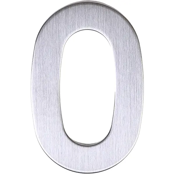 Цифра «0» самоклеящаяся 95х62 мм нержавеющая сталь цвет серебро буква а самоклеящаяся 95х62 мм нержавеющая сталь серебро