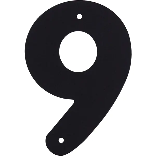 Цифра «9» Larvij большая цвет чёрный буква а larvij большая чёрный