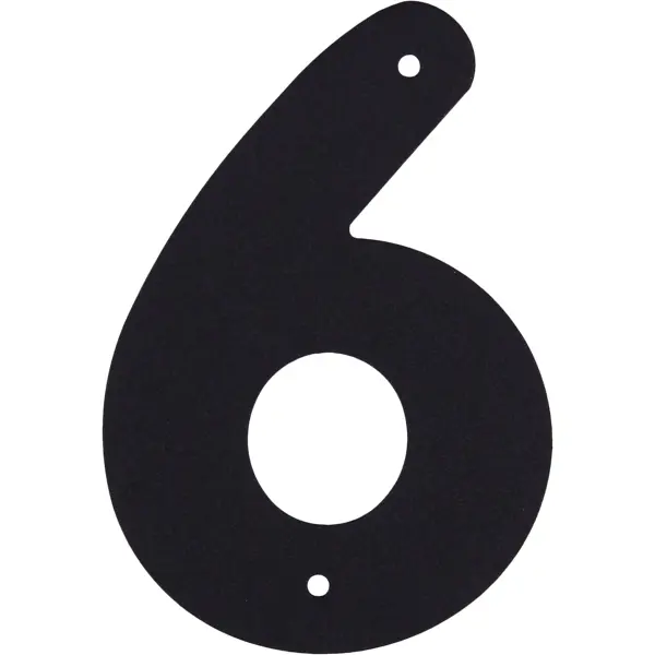 Цифра «6» Larvij большая цвет чёрный буква а larvij большая чёрный