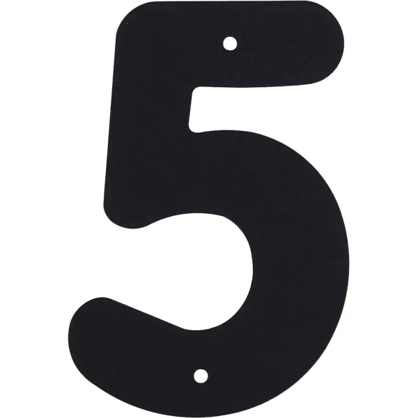 Цифра «5» Larvij большая цвет чёрный бусина из акрила буквы английские микс кубик 7 7мм набор 10г бело серебристый