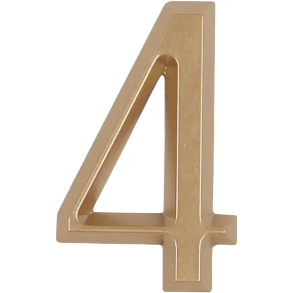 Цифра «4» Larvij самоклеящаяся 60х37 мм пластик цвет матовое золото форма силиконовая для льда и кондитерских украшений доляна цифры и английские буквы 24×18 см 48 ячеек 2×2 см микс