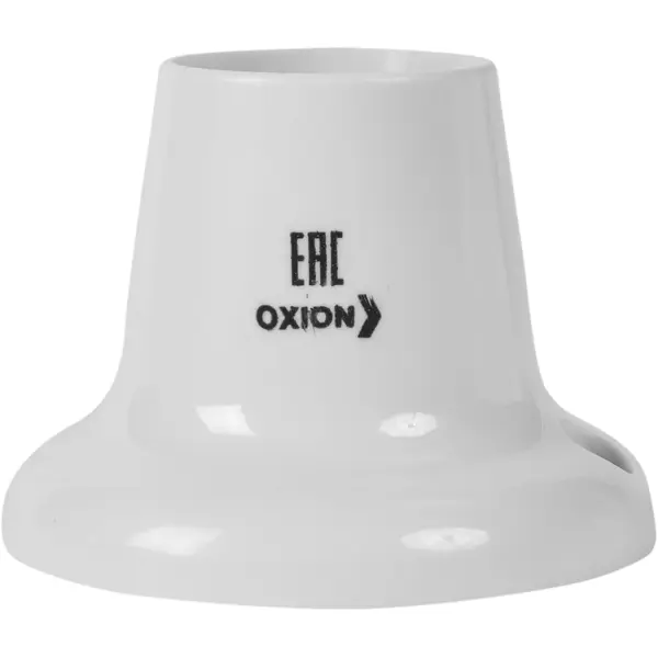 Патрон-стойка пластиковая E27 Oxion прямая цвет белый переходник с патрона е14 на патрон е27 oxion