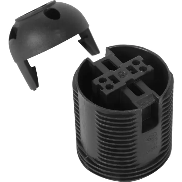 Патрон-полувинт пластиковый Oxion E27 цвет чёрный бирка кабельная маркировочная oxion 2 5 мм2 пластик 100 шт