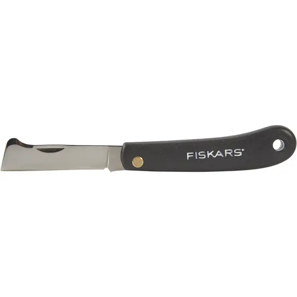 Нож перочинный для прививок Fiskars 17 см нержавеющая сталь грабли веерные fiskars plantic terra 22 зуба 174 см сталь с черенком