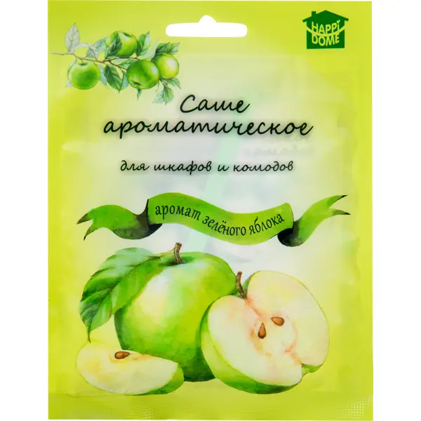 Саше ароматическое для шкафов и комодов яблоко свеча чайная ароматизированная с саше яблоко зеленая 3 3 см