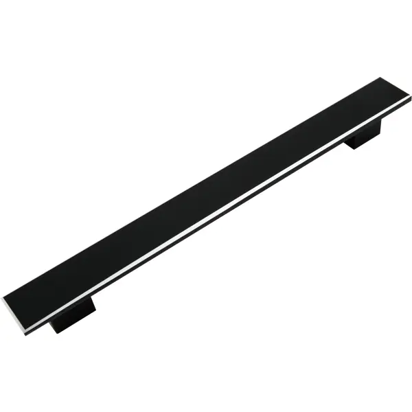 Ручка-скоба мебельная S-4130 192 мм, цвет матовый черный мастихин 1013 светлая ручка