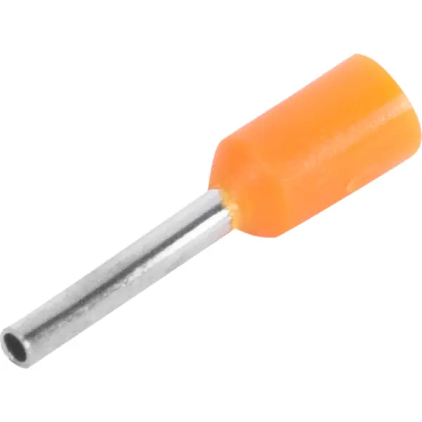 Наконечник штыревой втулочный изолированный Duwi Е0508 НШВИ 0.5-8 мм цвет оранжевый 25 шт. наконечник штыревой втулочный изолированный duwi е1508 ншви 1 5 8 мм 25 шт