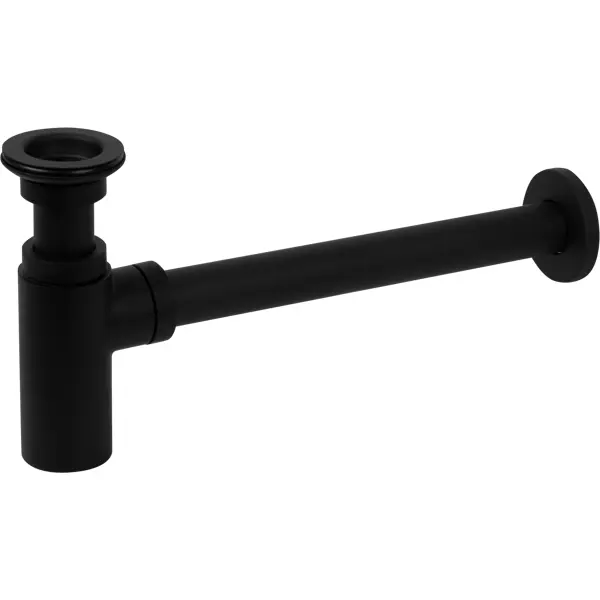 Сифон для раковины с выпуском латунь цвет матовый чёрный сифон для раковины wirquin ø32x300 мм