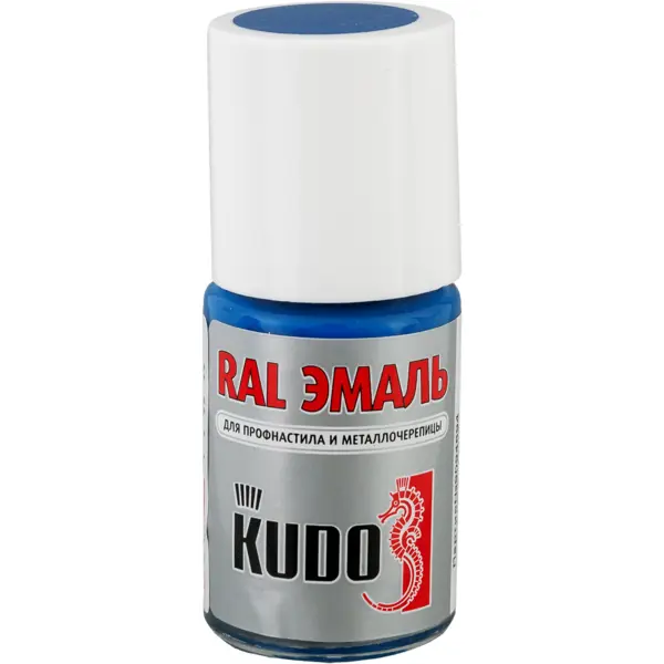фото Эмаль для металлочерепицы kudo с кисточкой цвет синий 15 мл