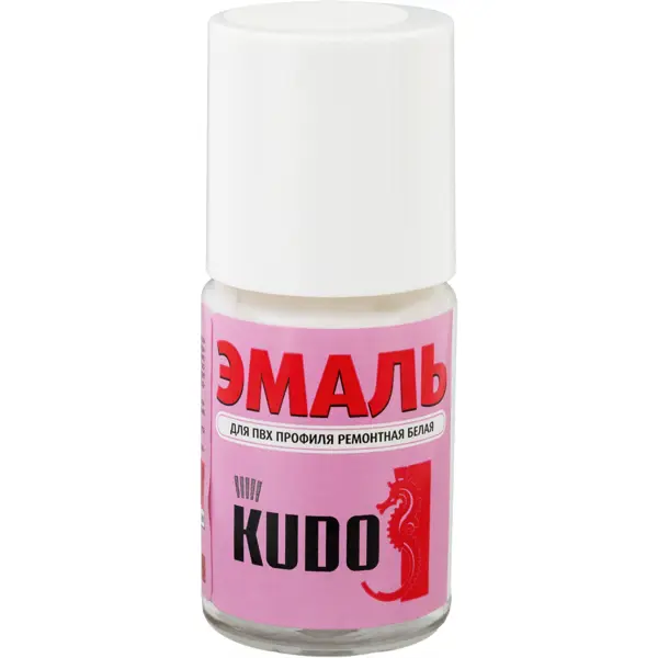 фото Эмаль для пвх-профиля kudo с кисточкой, цвет белый, 15 мл