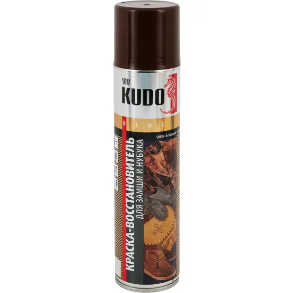 фото Краска аэрозольная kudo для замши цвет коричневый 0.4 л