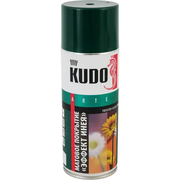 Покрытие аэрозольное Kudo для стекла цвет зелёный 0.52 л эмаль декоративная kudo хамелеон изумрудный фламинго