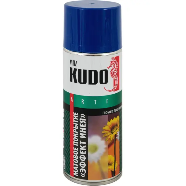 Покрытие аэрозольное Kudo для стекла цвет голубой 0.52 л аэрозоль удалитель наклеек и следов клея ku h401 0 4 л kudo