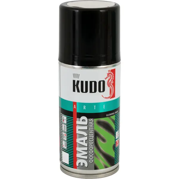 Эмаль аэрозольная Kudo фосфорная цвет зелёно-жёлтый 0.21 л термостойкая эмаль аэрозоль kudo