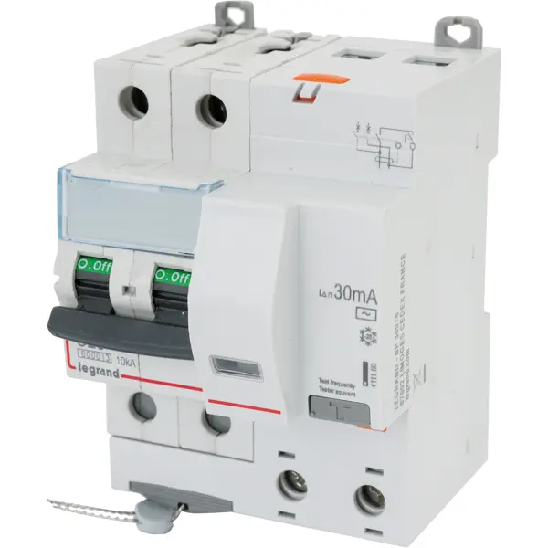 Автоматический выключатель дифференциального тока Legrand DX3 2P C25 A 30 мА 6 кА AC 411160